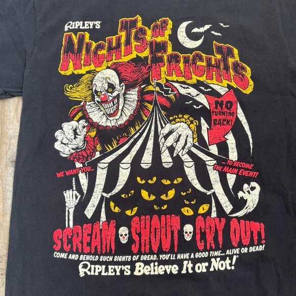 Halloween Vintage T-shirt Ripley's Nights of Frights M Black 90s Spooky - Picture 2 of 7